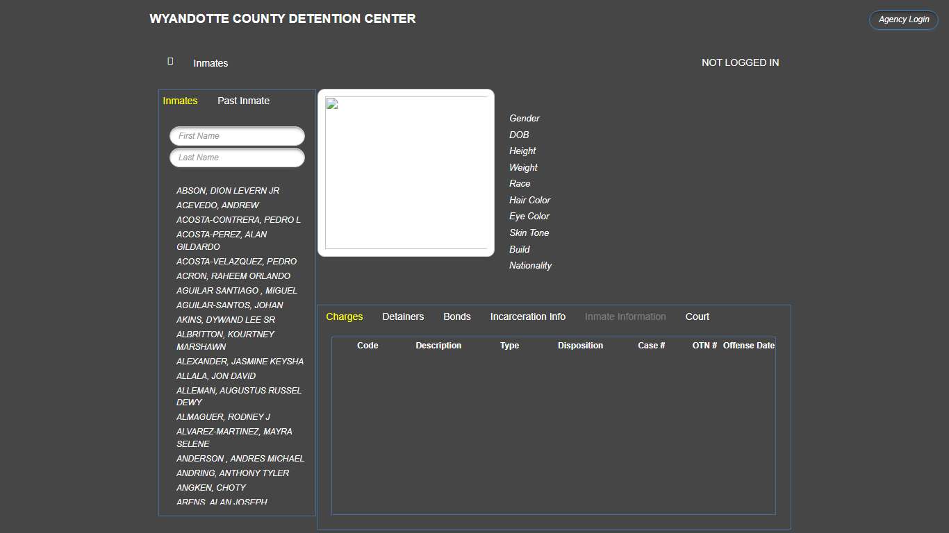 Current Inmates - Wyandotte County Detention Center